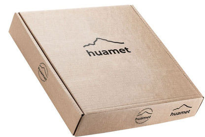 Kartongförpackning med huamet-logotyp, tryckt wellpapp