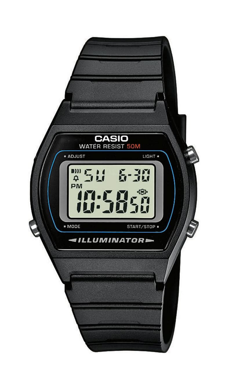 Casio W-800H-1AVEF digital herrklocka med svart armband och belyst display