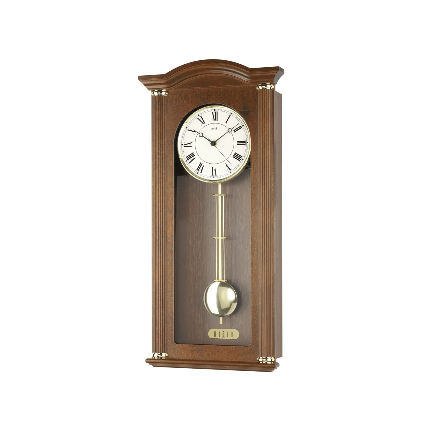 Zegar ścienny AMS Regulator R2765/1 orzech • mechanizm Westminster • chód 8-dniowy