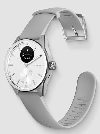 Withings ScanWatch 2 HWA10-model 5-All-Int Smartwatch Weiß • Hybrid-Smartwatch mit EKG • 5 ATM wasserdicht, Bild 3