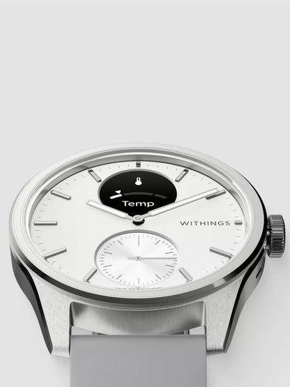 Withings ScanWatch 2 HWA10-model 5-All-Int Smartwatch Weiß • Hybrid-Smartwatch mit EKG • 5 ATM wasserdicht, Bild 2