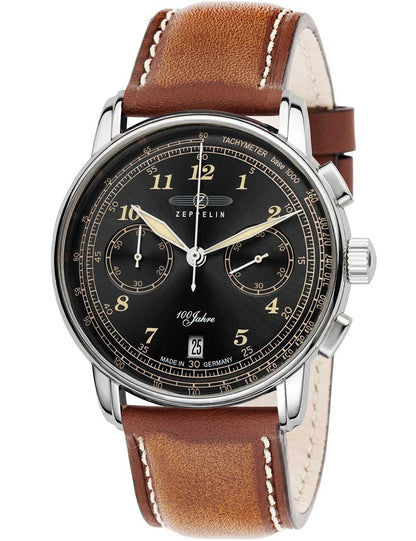 Zeppelin LZ-127 7674-3 Herrenuhr Blau • Chronograph • 5 ATM wasserdicht