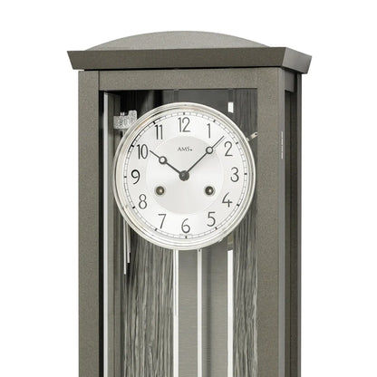 Zegar ścienny AMS Regulator R2748 antracytowy • 14-dniowy mechanizm uderzeniowy • aluminiowa tarcza