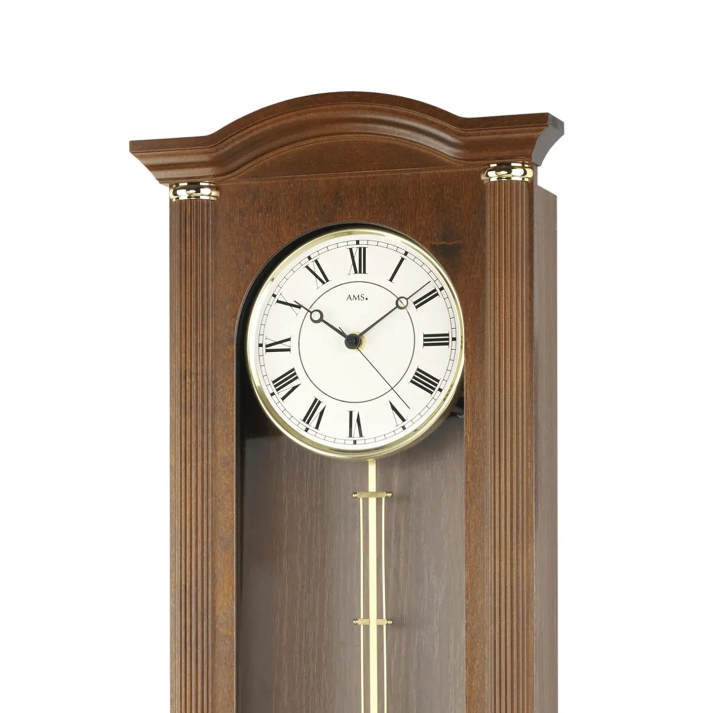 Zegar ścienny AMS Regulator R2765/1 orzech • mechanizm Westminster • chód 8-dniowy