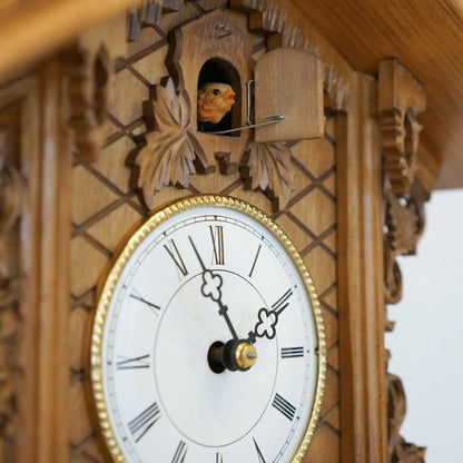 Rombach & Haas TRADITION 3407 Väggklocka Guld/Trä • Mekaniskt 8-dagarsverk • Äkta Schwarzwald-gökur