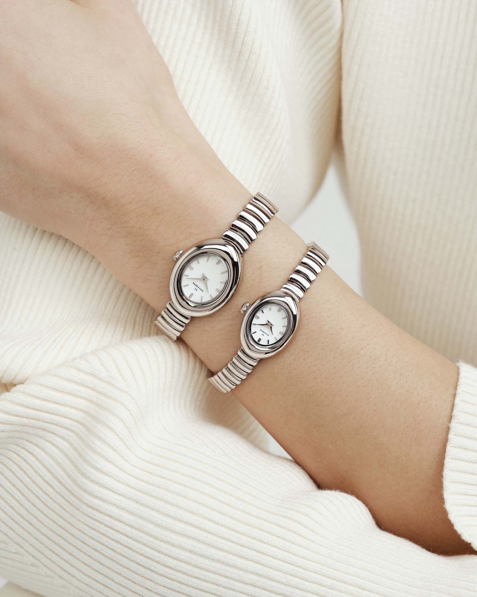 Mockberg Belle Oval Petite MB1417 Damen Armbanduhr Silber • Mineralglas • Edelstahlarmband, Bild 7