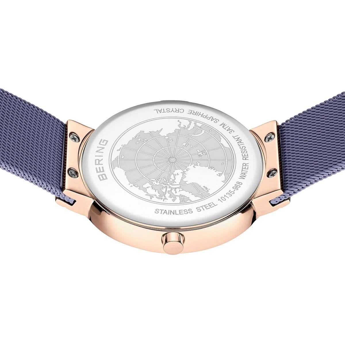 Bering Classic 10135-968 Orologio da Donna • Vetro Zaffiro antigraffio • Bracciale Milanaise raffinato
