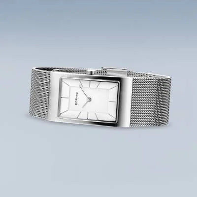 Bering Classic 10222-004-S Damenuhr Silber • Saphirglas • Milanaise-Armband, Bild 4