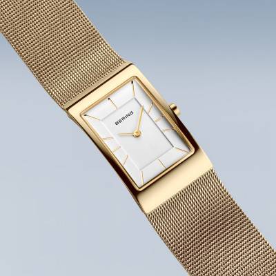 Bering Classic 10222-331-S Damenuhr Gold • Saphirglas • Milanaise-Armband, Bild 3