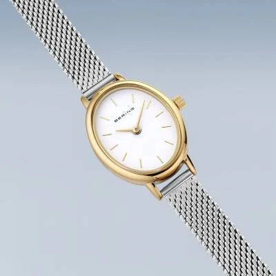 Bering Classic 11020-010 Damenuhr Gold-Silber • Saphirglas • Milanaisearmband, Bild 3