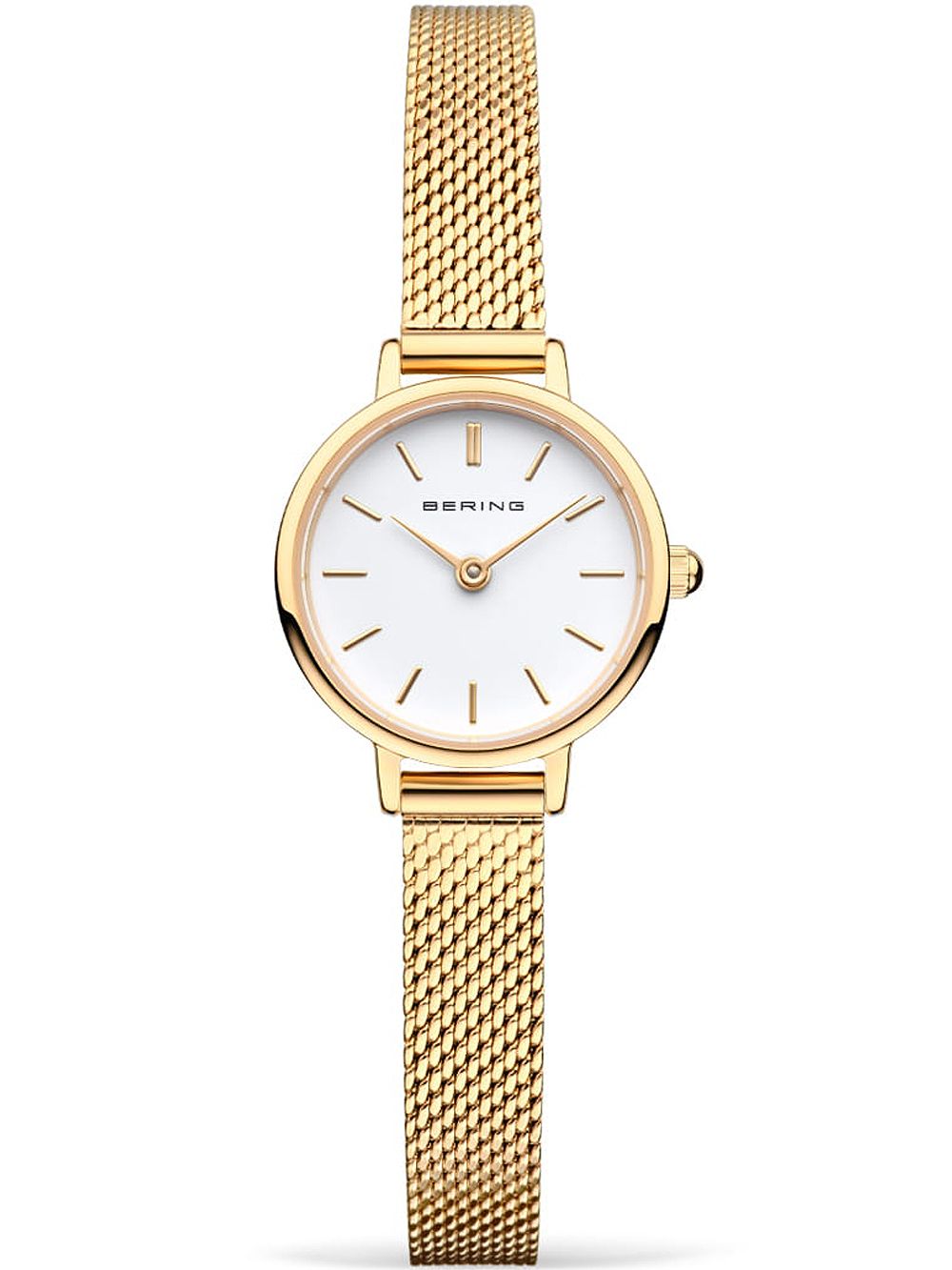 Bering Classic 11022-334 Damen Armbanduhr Goldfarben • Saphirglas • Milanaise-Armband, Bild 3