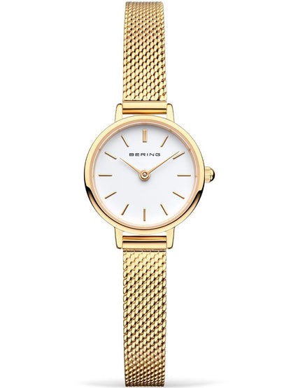 Bering Classic 11022-334 Damen Armbanduhr Goldfarben • Saphirglas • Milanaise-Armband, Bild 3