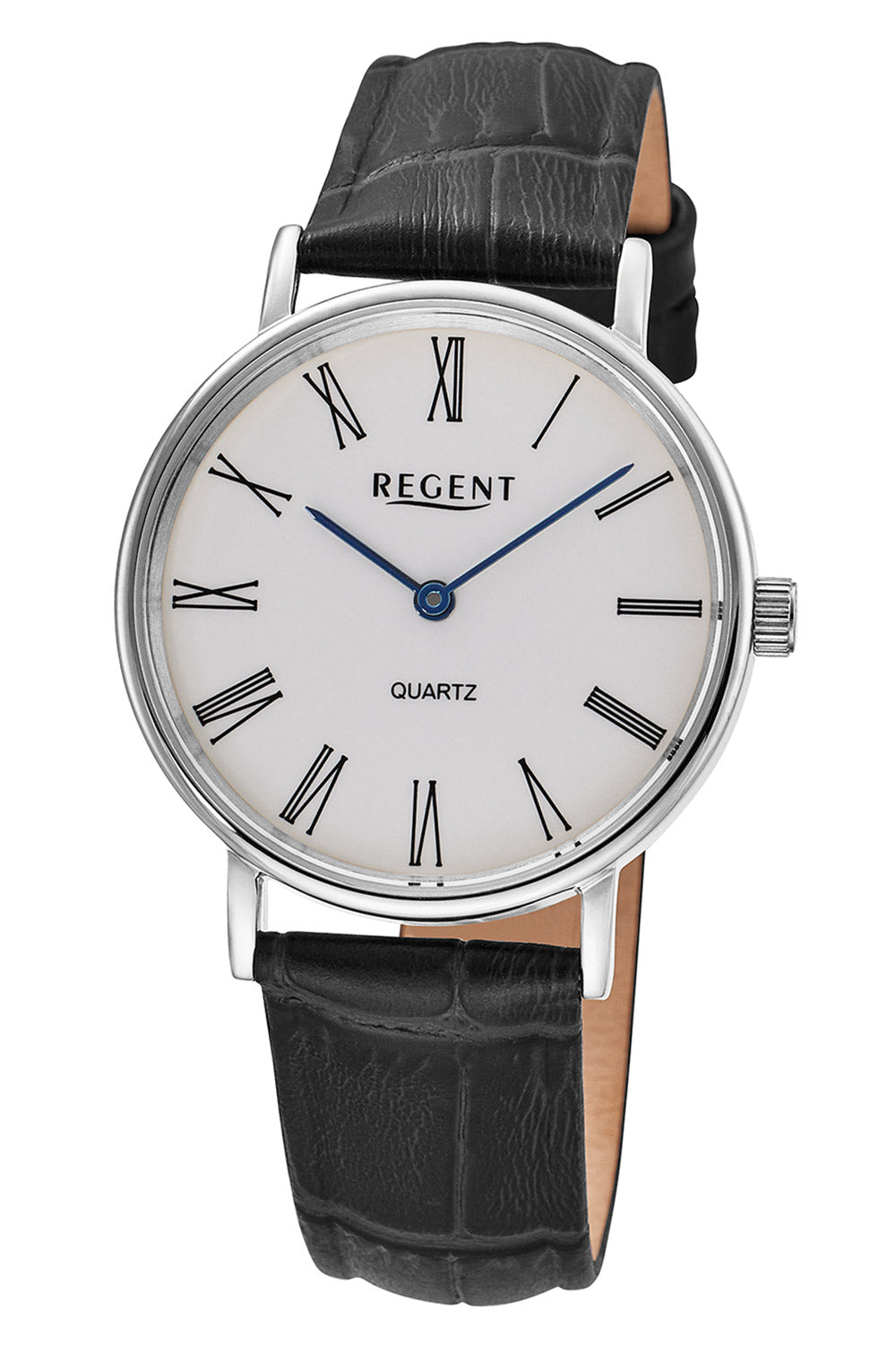Regent F-1576 Damenuhr Schwarz/Weiß • Gut ablesbar • Mineralglas
