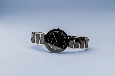 Bering Ceramic 11429-742 Damenuhr Silber-Schwarz • Saphirglas • Keramik-Edelstahl-Armband, Bild 4