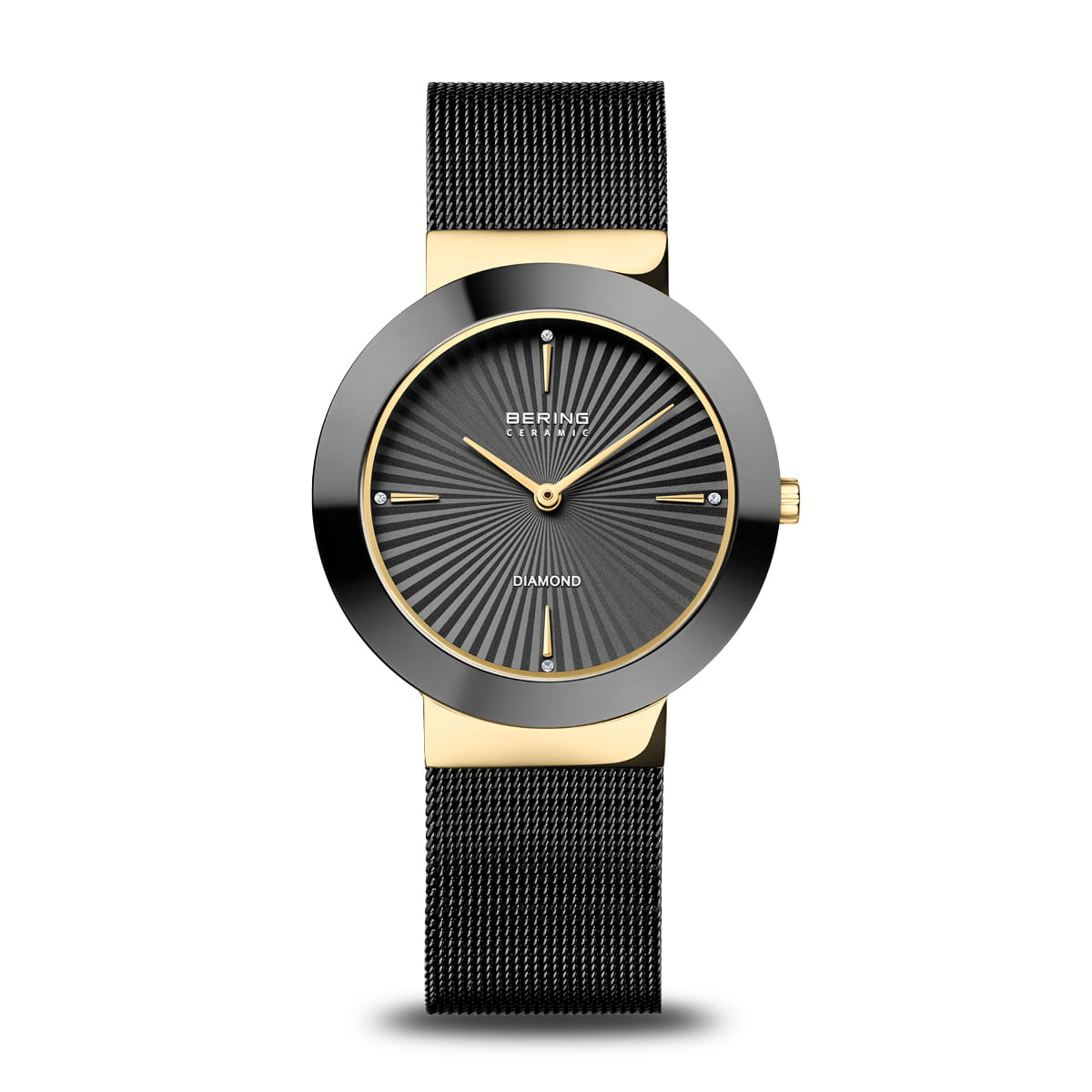 Bering Ceramic 11435-132 Damenuhr Anthrazit • Saphirglas • Diamant-Indizes
