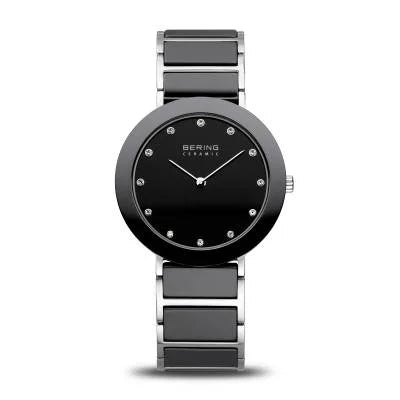 Bering Ceramic 11435-702 Damenuhr Schwarz-Silber • Saphirglas • Vier echte Diamanten, Bild 14