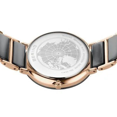 Bering Ceramic 11435-768 Damenuhr Roségold • Saphirglas • 4 echte Diamanten, Bild 7
