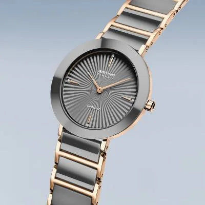 Bering Ceramic 11435-768 Damenuhr Roségold • Saphirglas • 4 echte Diamanten, Bild 2
