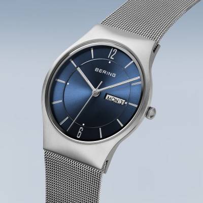 Bering Classic 11938-003 Herrenuhr Silber • Saphirglas • Milanaise-Armband, Bild 2