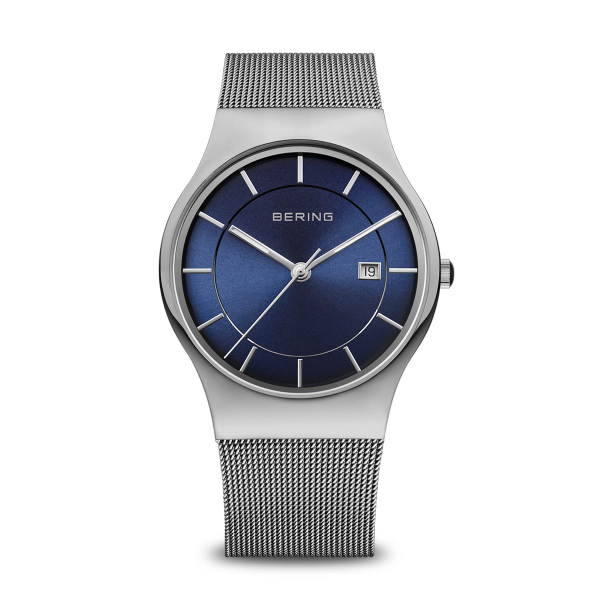 Bering Classic 11938-003 Herrenuhr Silber • Saphirglas • Milanaise-Armband