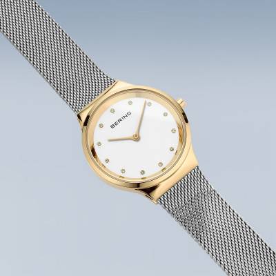 Bering Classic 12131-010 Damenuhr Goldfarben • Saphirglas • Milanese-Armband, Bild 4
