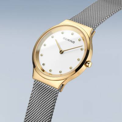 Bering Classic 12131-010 Damenuhr Goldfarben • Saphirglas • Milanese-Armband, Bild 3
