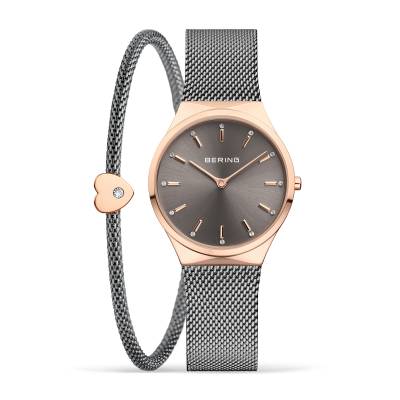 Bering Classic 12131-169-GWP Damenuhr Roségold-Schwarz • Saphirglas • Milanaise-Armband Set, Bild 4