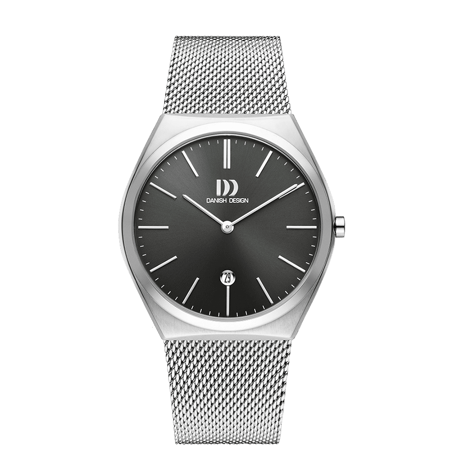 Danish Design Tåsinge IQ64Q1236 Herrenuhr Silber • Mineralglas • Edelstahl-Mesharmband