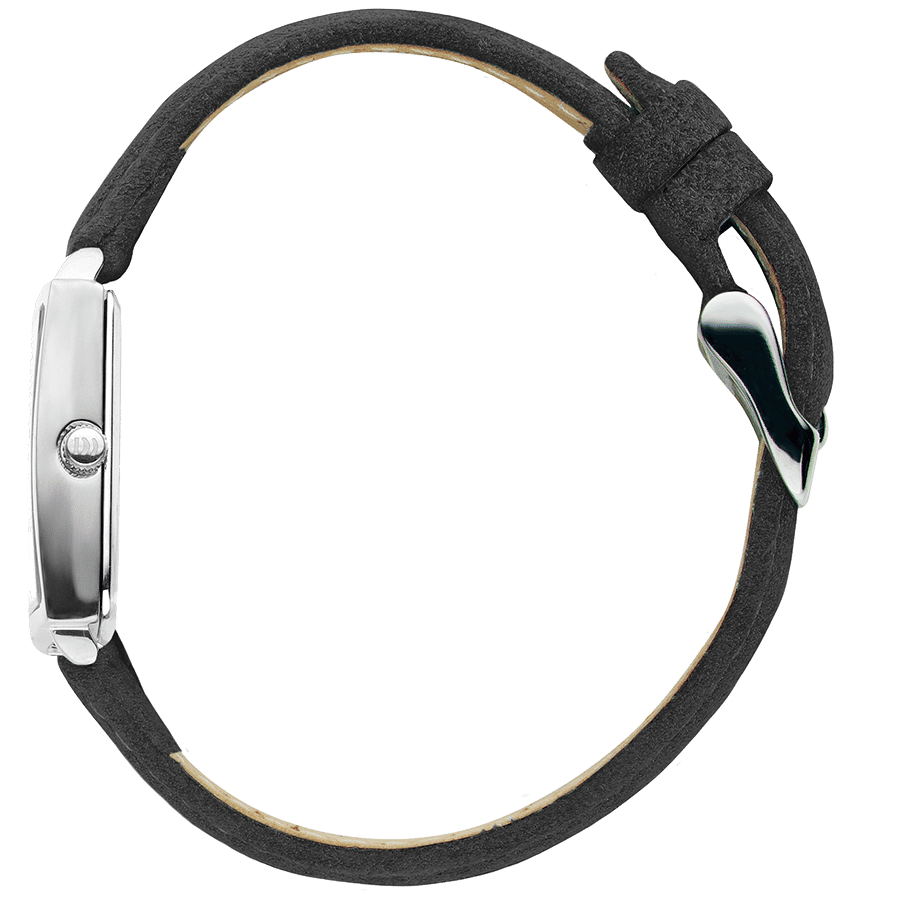 Danish Design Miami IV12Q1248 Damen Armbanduhr Silber • Wildlederarmband • Minimalistisches Design, Bild 2