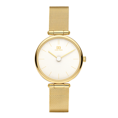 Danish Design Pure IV05Q1269 Rosalyn Damen Armbanduhr Gold • Mineralglas • Mesh-Armband