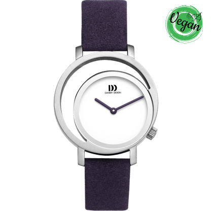 Danish Design Frihed Pico IV22Q1271 Damenuhr Lila • Offzentriertes Zifferblatt • Mikrofaser-Armband