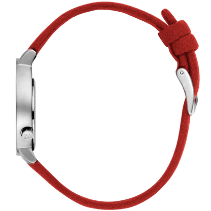 Danish Design Pico IV24Q1271 Damenuhr Rot • Exzentrisches Zifferblatt • Mikrofaser-Armband, Bild 3
