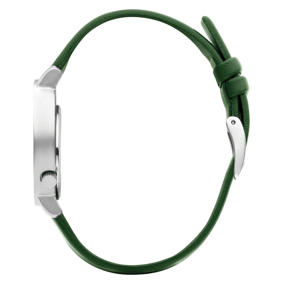 Danish Design Pico Pinea Silver IV33Q1271 Damen Armbanduhr Grün • Mineralglas • Lederarmband, Bild 3