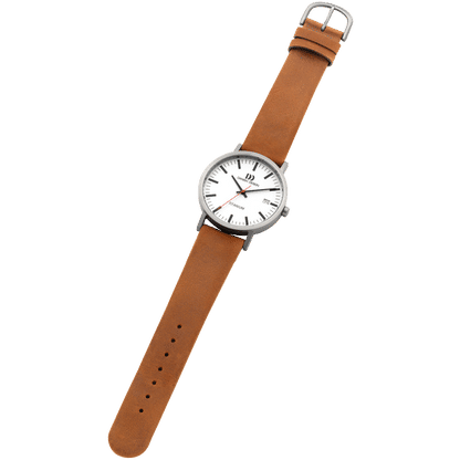 Danish Design Gløbe IQ31Q1273 Rhine Large Armbanduhr Weiß/Kamel • Titangehäuse • Mineralglas, Bild 3