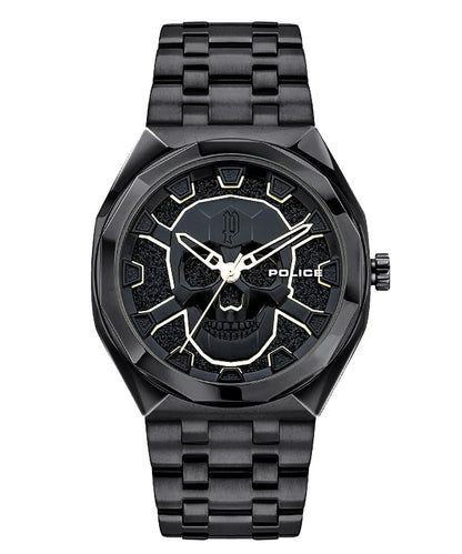Police Kediri PEWJG2110701 Herrenuhr Schwarz • Totenkopf-Design • Mineralglas