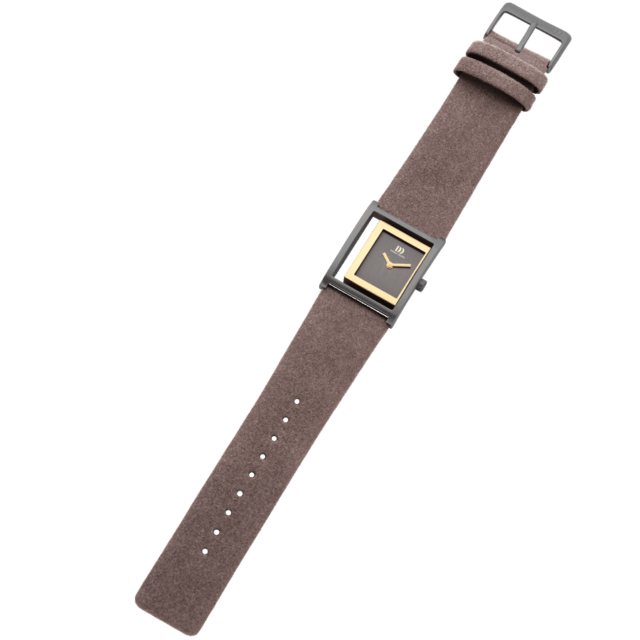 Danish Design Pico² IV16Q1292 Damen Armbanduhr Grau • Rechteckiges Gehäuse • Veganes Mikrofaserarmband, Bild 3