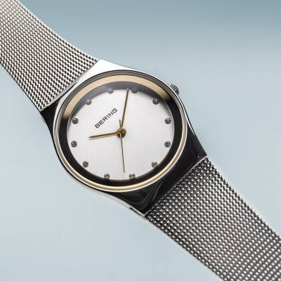 Bering Classic 12927-010 Damen Armbanduhr Silber • Saphirglas • Milanaise-Armband, Bild 3