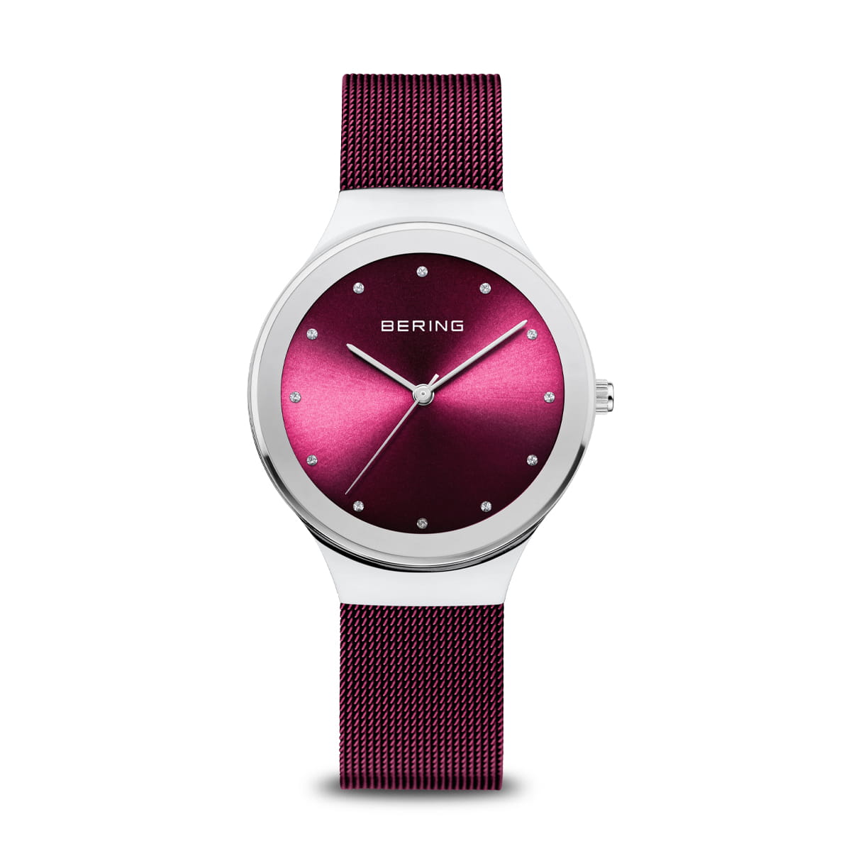 Bering Classic 12934-909 Damenuhr Lila • Saphirglas • Milanaise-Armband