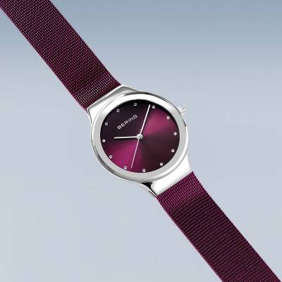 Bering Classic 12934-909 Damenuhr Lila • Saphirglas • Milanaise-Armband, Bild 3