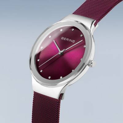 Bering Classic 12934-909 Damenuhr Lila • Saphirglas • Milanaise-Armband, Bild 2