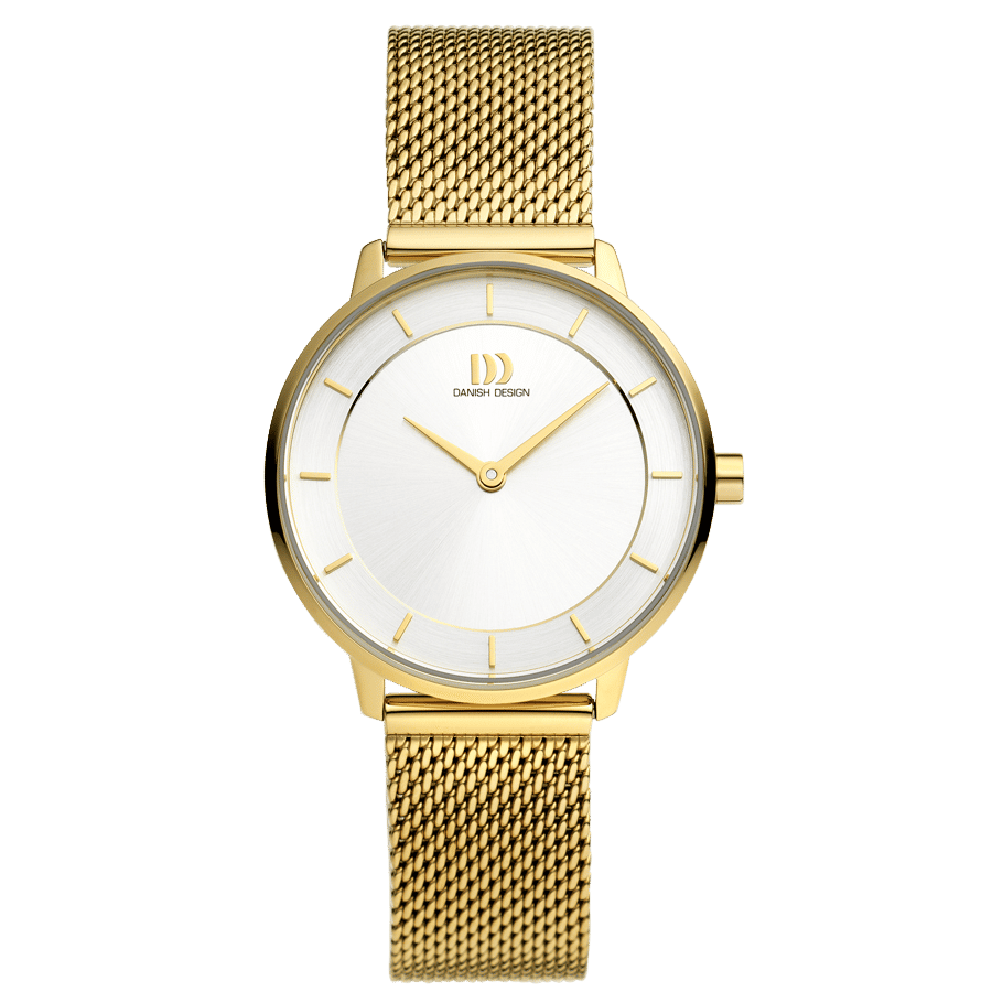Danish Design Lana IV05Q1294 Damenuhr Gold • Milanaise-Armband • Mineralglas