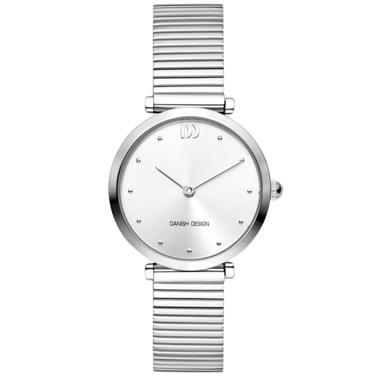 Danish Design silberne Damen-Armbanduhr mit minimalistischer Zifferblatt-Optik