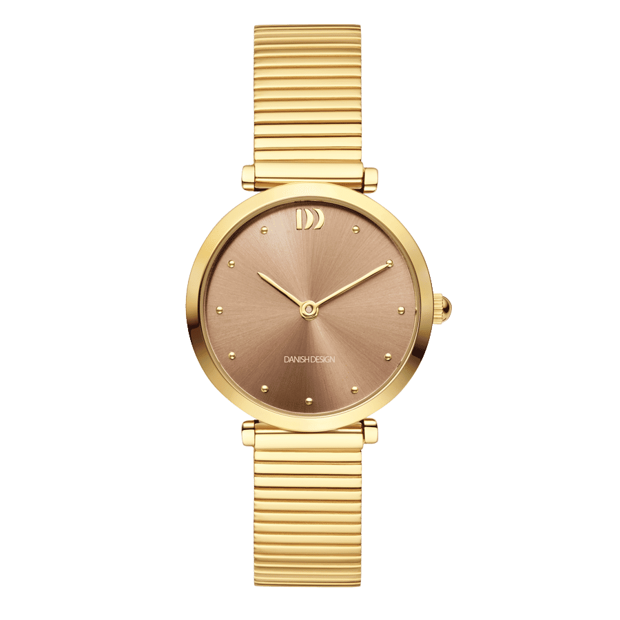 Danish Design Ava IV88Q1301 Damenuhr Goldfarben • Minimalistisches Zifferblatt • Edelstahlarmband