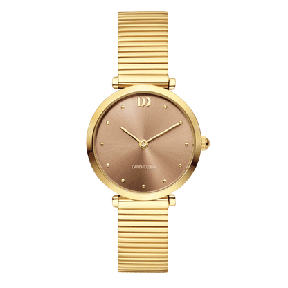 Danish Design Ava IV88Q1301 Damenuhr Goldfarben • Minimalistisches Zifferblatt • Edelstahlarmband