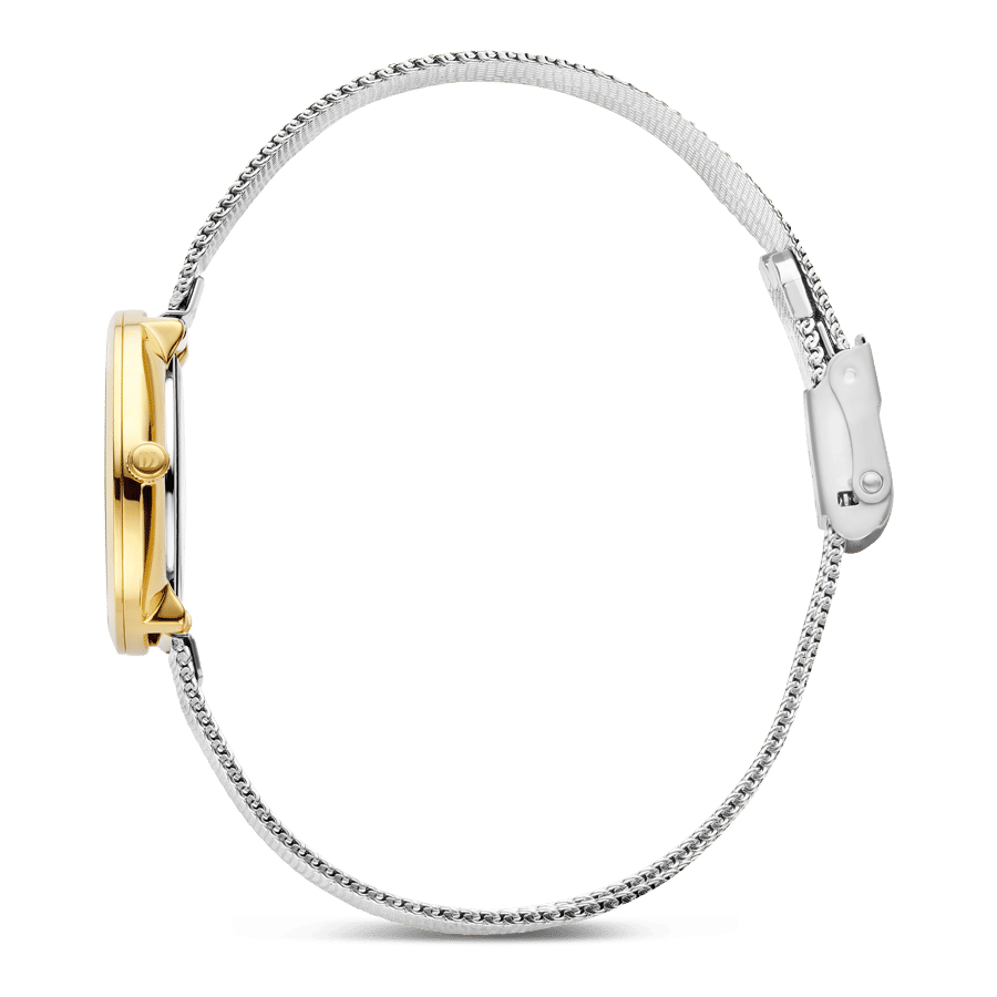 Danish Design Pure IV65Q1307 Amelia Ripple Damenuhr Bicolor • Milanaise-Armband • Mineral-Uhrenglas, Bild 2
