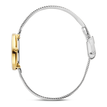 Danish Design Pure IV65Q1307 Amelia Ripple Damenuhr Bicolor • Milanaise-Armband • Mineral-Uhrenglas, Bild 2