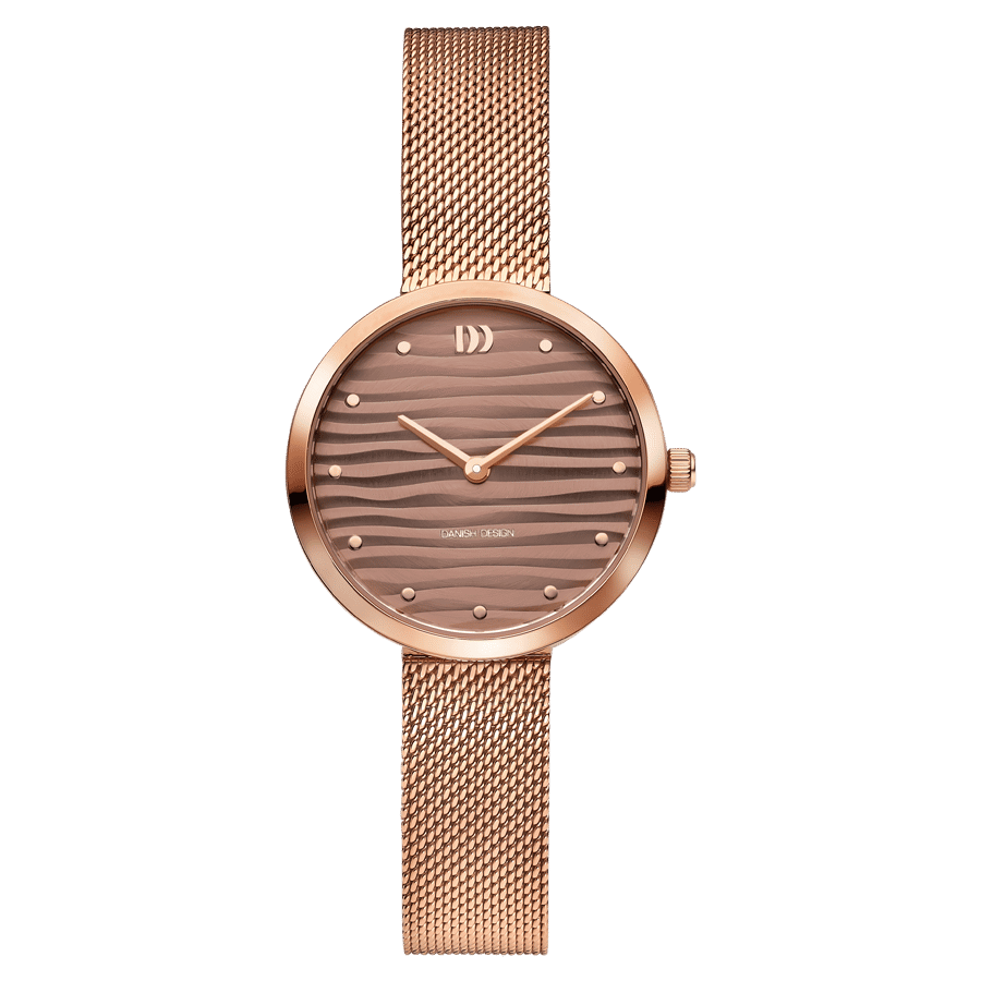 Danish Design Amelia Ripple IV69Q1307 Damenuhr Roségold • Mineralglas • Mesh-Armband