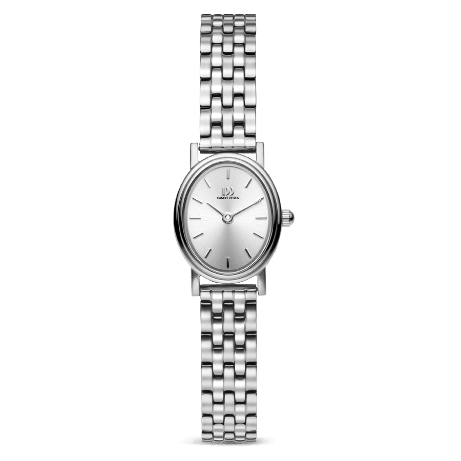 Danish Design Eloise IV92Q1310 Damen Armbanduhr Silber • Ovales Edelstahlgehäuse • Schnellwechselsystem