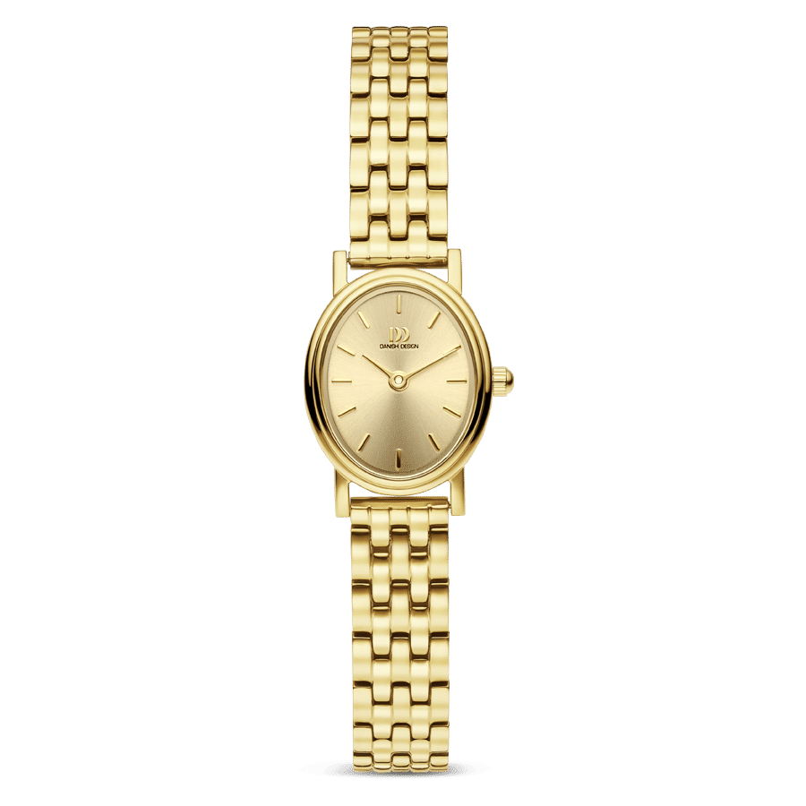 Danish Design Eloise IV96Q1310 Damenuhr Gold • Ovales Gehäuse • Schnellwechselarmband