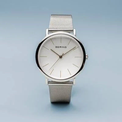 Bering Classic 13436-001 Damen Armbanduhr Silber • Saphirglas • Milanaise-Armband, Bild 5